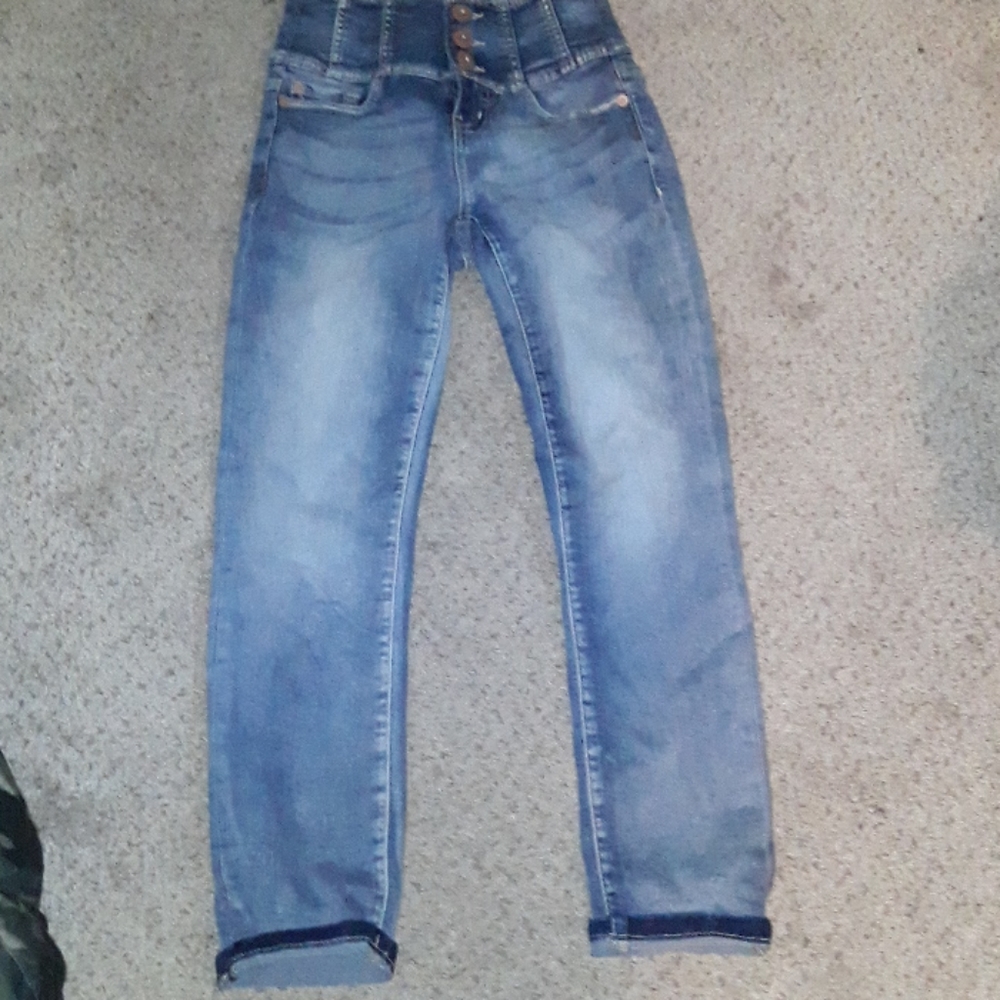 High rise skinny jeans